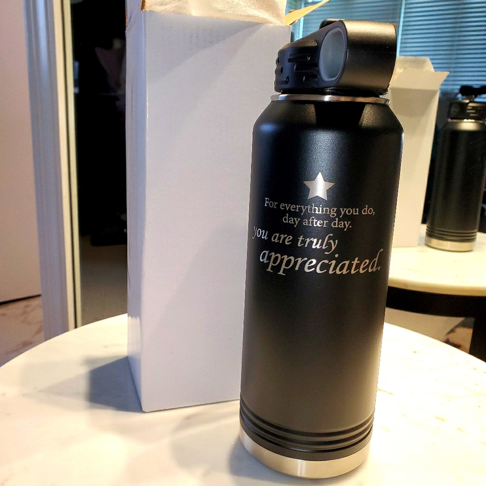 Polar Camel water bottle engraved